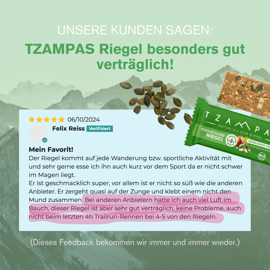 Frühstücksriegel Haselnuss Tonka