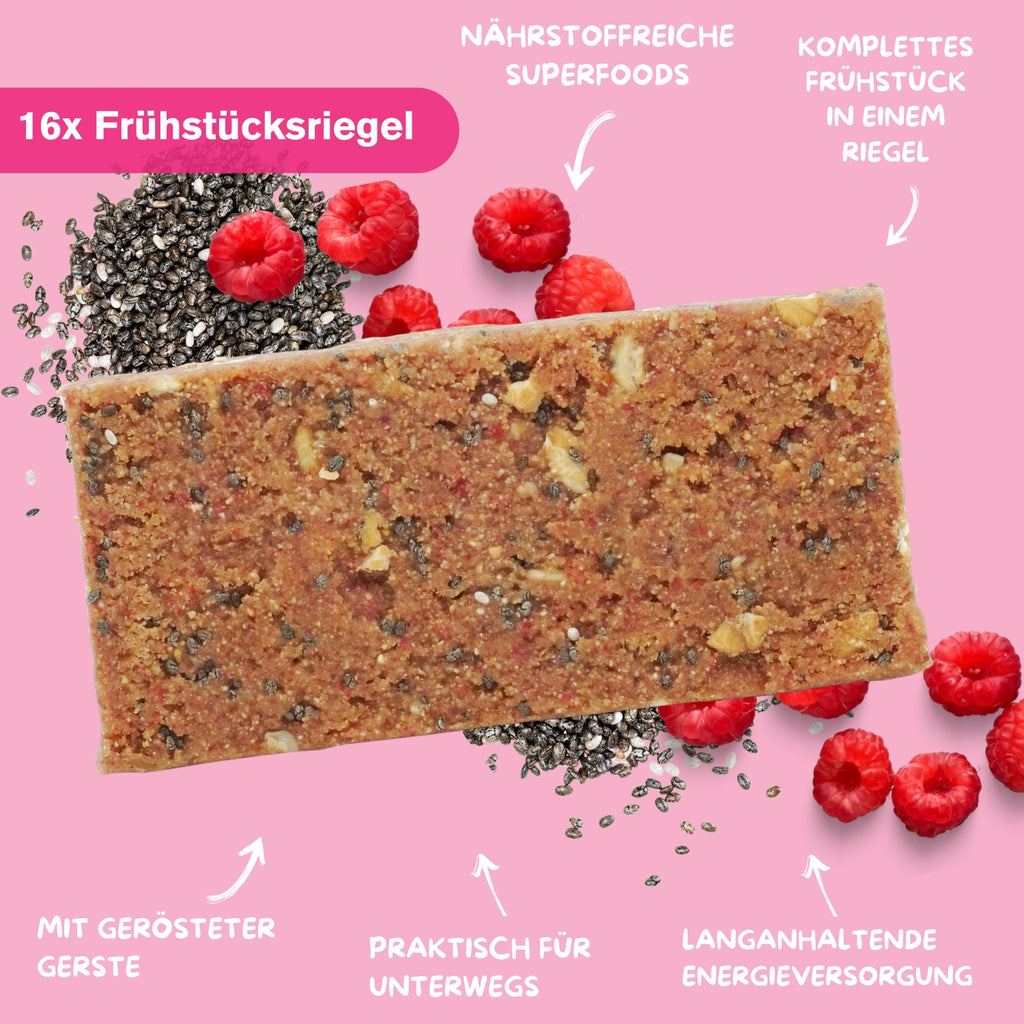 Frühstücksriegel Himbeere Chia
